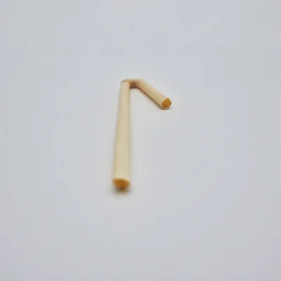 Bioplastic Degradable Yogurt Beverage Straw 4.2 Diameter X 170mm Length Home Compostable PHA Bendable Packaging for Marine Use