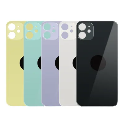 For 11 Back Glass Housing with Bar Design ABS Material and Adhesive Tape for Mobile Replacement
