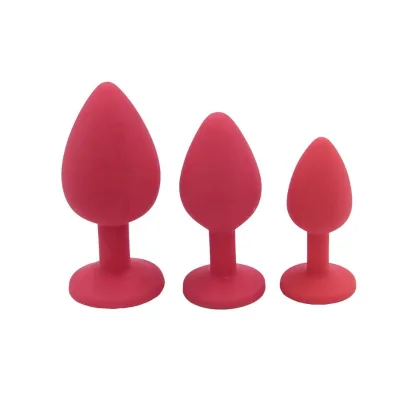 Portable Silicone Jeweled Chastity Anal Plug Adult Toy Butt Plug Anal Gay Adult Toys for Men