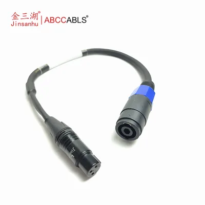 Speakon Plug Female to XLR 3Pin Female Speaker Extension Cable Microphone Mic Wire with Twist Lock for Amplifier Pro DJ PA Stage