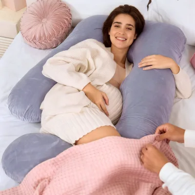 Detachable Support Back Legs Belly Hips Full Body Pillow U Shaped Pregnancy Pillow Sleeping Maternity Pillow for Pregnant Women