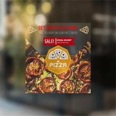 Shop Window Stickers Static Film Decals Reusable Static Clings Window Stickers