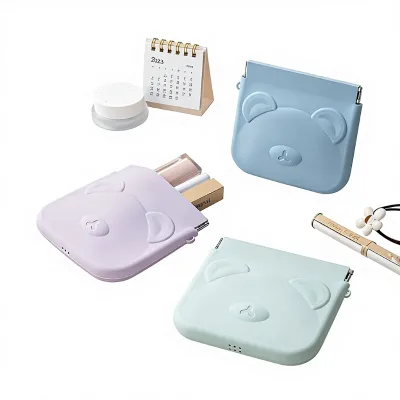 Wayhive Silicone Drawstring Storage Bag Multi-Functional for Cosmetics Headphones Electronics Lipstick Travel-Model WH-0222-70