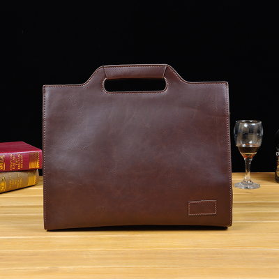 Custom LOGO Fashion Large Briefcase Bag PU Business Briefcase for Men