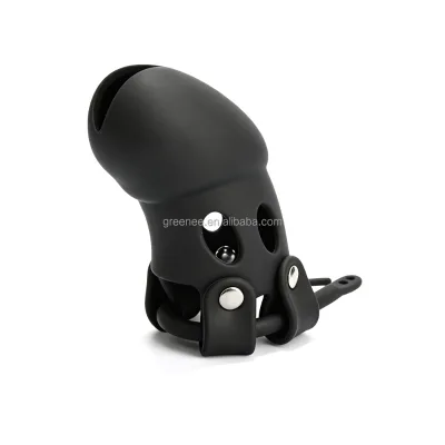 Wholesale Men's Silicone Chastity Lock Hidden Birdcage Trainer CB Penis Lock Adult Sex Toy for Abstinence