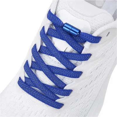 Popular Design Fashion Flat Shoelace Wide Work Boots Shoe Lace Cotton Half Elastic No Tie Shoelaces for Sneaker