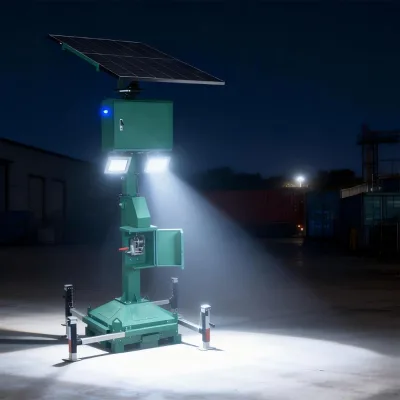 Solar-powered Mobile Lighting and Monitoring Solutions Block Type Solar Tower Mobile CCTV Tower Price