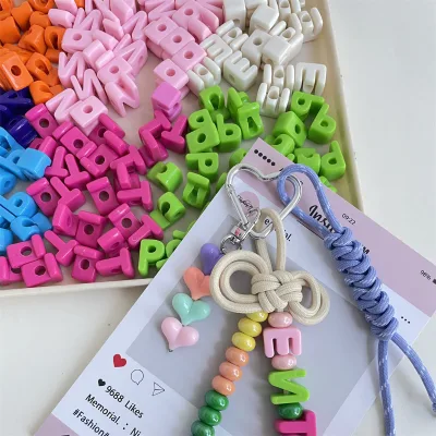 Acrylic Alphabet 3d Letter Beads Acrylic DIY Jewelry Bracelets Pendant Making Accessories Loose Beads