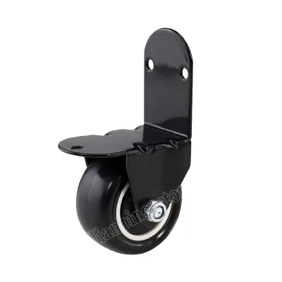 2 Inch Small L Shape Furniture Caster L Plate Lightweight Swivel Locking Side Mount Speaker Box Caster