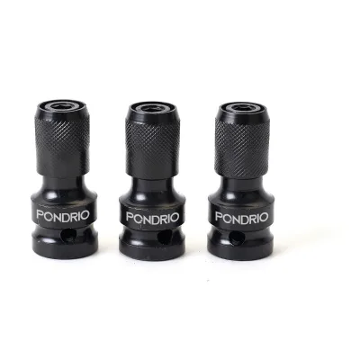 Premium 1/2 to 1/4 Drive Impact Socket Adapter Telescopic Quick Change Converter with Hex Shank for Wrench Tool