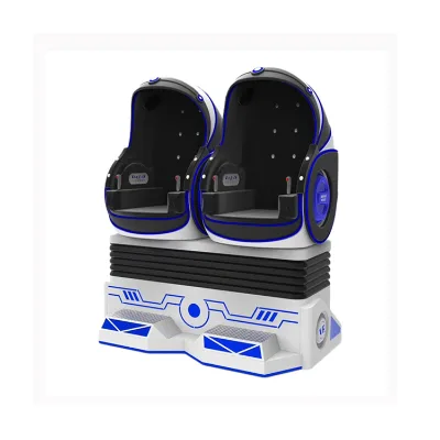 2-Seat 9D VR Pod Roller Coaster Simulator Dynamic Fun Electronic Indoor Virtual Reality Cinema with Metal for Home Use