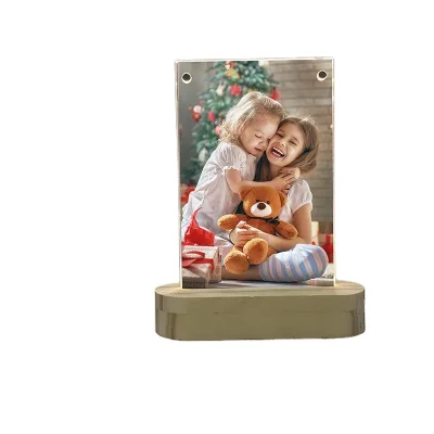 2023 New Unique High Quality Wooden Base Floating Levitation Magnetic Acrylic Photo Frames Decoration