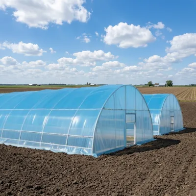 Multi-Span Greenhouse Vertical Hydroponics System Custom Layout Large Space Quick Assembly