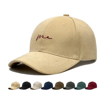 Large Head Circumference Hard-top Baseball Cap Simple Stylish Embroidered Unisex Versatile Cap for Men Women