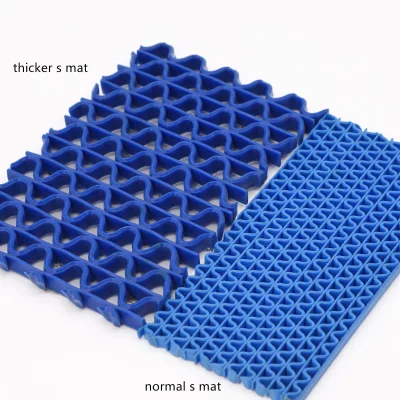 High Performance Rectangle PVC S Mat 5-8.5mm Thickness 2.5-2.7kg/sqm Weight for Heavy Duty Anti-Slip Application