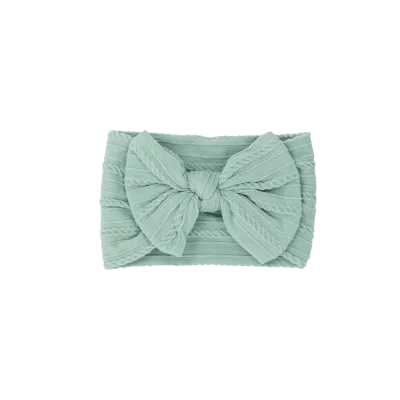 Wholesale Colorful Elastic Cotton Blend Cute Girls Toddler Baby Bow Headbands Four Seasons Use