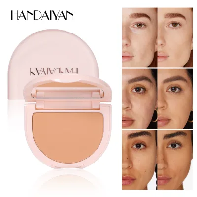 Handaiyan Mineral Waterproof Oil Control Pressed Powder Matte Natural Tinted Setting Powder Smooth Long Lasting Face Makeup