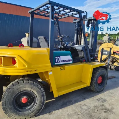 Used Komatsu 70 Forklift 7 Ton Diesel Forklift Original Engine Good Condition in Stock