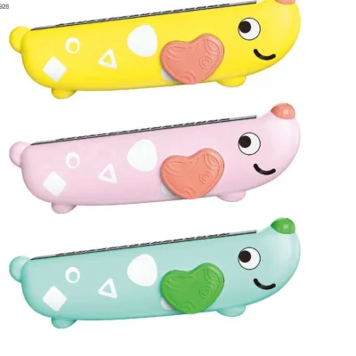 Wholesale Cartoon Dog Harmonica Kids Early Educational Musical Instrument Montessori Puzzle Gift for Beginners