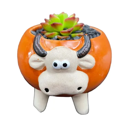 bull cow custom planters ceramic china manufacturer