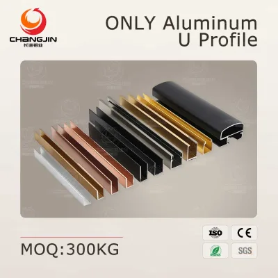 Factory Direct Luxury Custom Aluminum U Shape Sandblasted Matte Natural Anodized OEM Aluminium U Profile