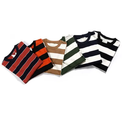 Prison Style Striped Summer Oversized Custom High Quality Printed Cotton Tshirts for Men