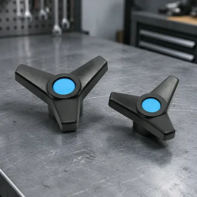 Three Arm Handle Plastic Matte Black For Machinery And Equipment High Torque Adjustment Use Custom Size Per Your Requirements