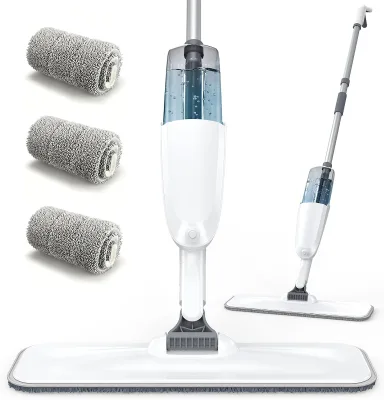 New Type Household Floor Cleaning Microfiber Flat Magic Water Spray Flat Mop with Refillable Bottle Reusable Sprayer