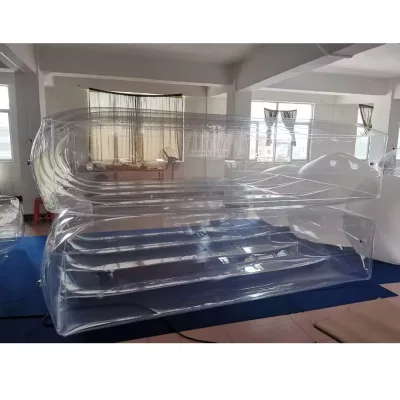 Hot Selling Custom Size Clear Transparent PVC Inflatable Air Mattress Home Event Decor Photo Studio Prop