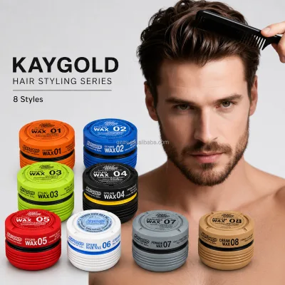 Wholesale 8 Style Men Hair Wax Series Flexible Hold Matte Wax Fiber Wax Pomade Cream Styling Options