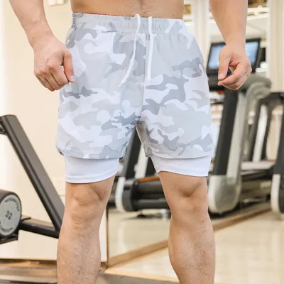 Custom Logo Summer Quick Dry Breathable Windproof 2 in 1 Compression MMA Boxing Trunks Shorts for Men
