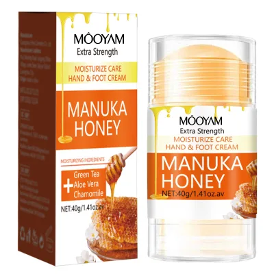 Private Label MANUKA Honey Hand and Foot Cream Stick 40g Repair Dry Cracked Peeling Hands and Feet Moisturizing Hand Foot Cream