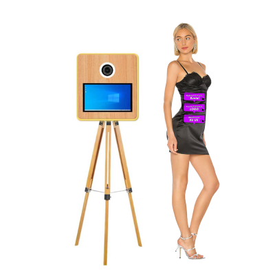 2025  15.6 Retro Mirror Photo With Touch Screen Printer Triangle Stand Windows  8+256G