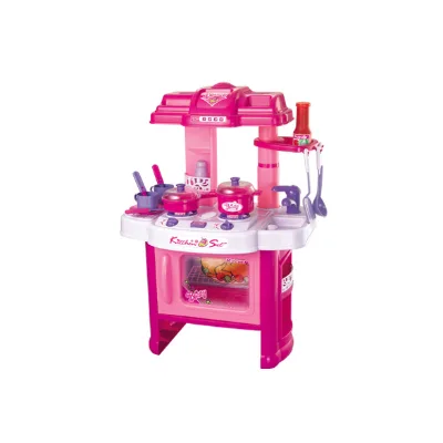 Kids Kitchen Set Toy Pretend Play Cooking Game Children Kitchen Toy for Girls