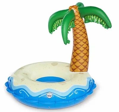 Custom Palm Tree Pool Floating Row Summer Raft Outdoor Water Inflatable Swimming Ring
