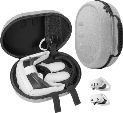 Mate Ocuius for VR3/Meta for 3s All-in-One Computer Storage Bag with Zipper Closure Portable Water Resistant for VR Glasses
