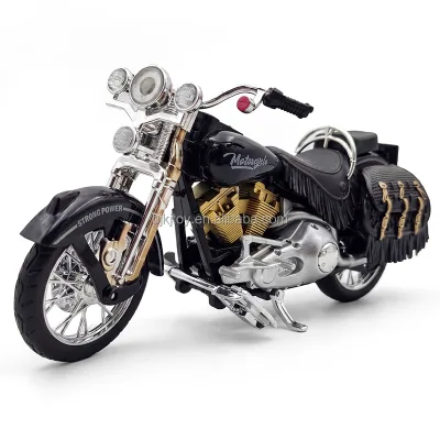 1/10 Scale Halley Alloy Diecast Motorcycle Model with Light+Sound Eco-friendly Material for Ages 14+ Sportbike Racing Simulation