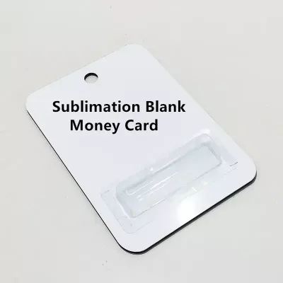 Fashion Sublimation Blank MDF Money Bag Card Holder PVC Cover Customize Graduation Anniversary Father's Day Gift
