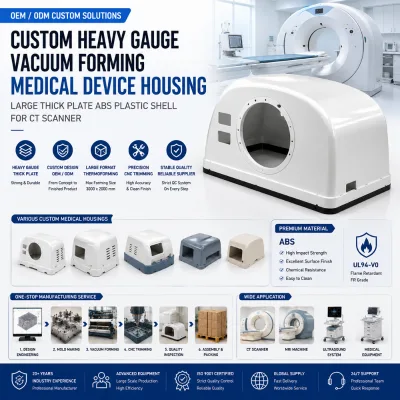 Custom Heavy Gauge Vacuum Forming Medical Device Housing Large Thick Plate ABS Plastic Shell for CT Scanner