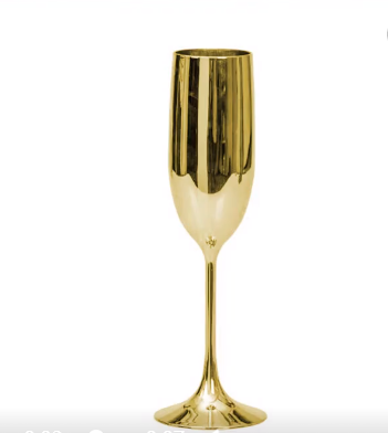 Metalelling Wine Champagne Flute Glasses Unbreakable Whisky Drinkware Rose Gold Long Stem Glass Cocktail Custom Plastic Modern