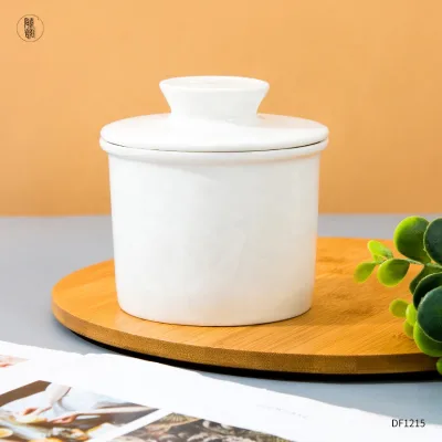 Custom Porcelain Butter Keeper Crock Butter Cheese Ceramic Butter Dish with Lid