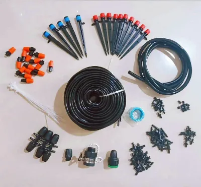 Garden Irrigation System, 15M/20M/25M Drip Automatic Watering Control Garden Battery Mist Irrigation System