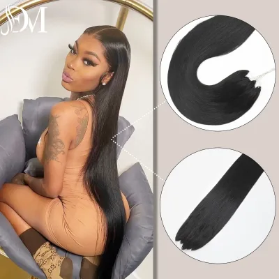 Dailmei Stock Available 8d Feathers Hair Extensions 100% Virgin Vietnamese Hair Seamless Micron Feathering Hair Extensions