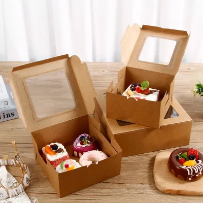 Custom Box Paper Box for Bakery and Cake Products Cake Box With Window