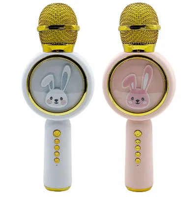 Portable Handheld Kids Wireless Karaoke Microphone With Speaker Led Light  Karaoke Singing Mic Music Gift