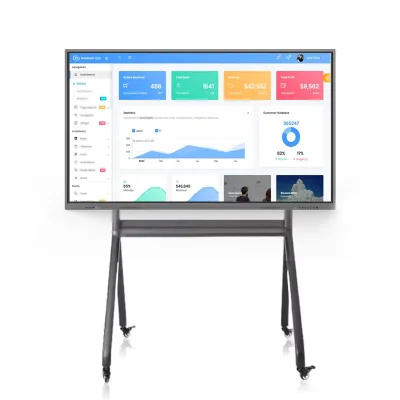 Teaching and Business Meeting Interactive Flat Panel Smart Digital Board with Ops and Mobile Stand