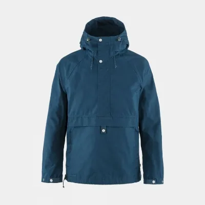 Mens Half Zip Hooded Anorak Windproof Water Resistant Outdoor Pullover Jacket With Multi Storage Pockets