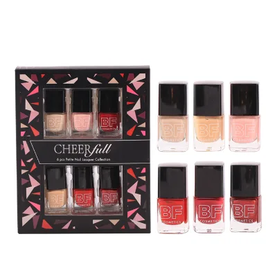 Square Bottle Paper Box 6 Pack Wholesale Private Label Finger Nail Polish Color