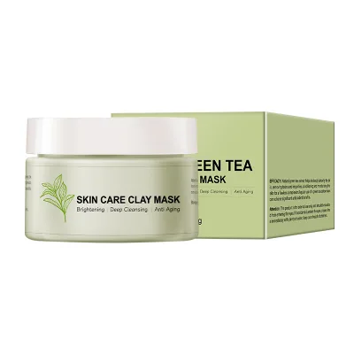Fight Acne Brighten Complexion Moisturize Gently  Clean Tired Green Tea Clay Mud Mask