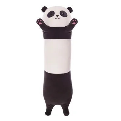 Long Panda Plush Doll with Cotton Material Leg Clamping Design for Children's Sleeping Gift
